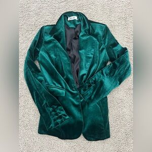DO+BE Teal Velvet Women's Blazer